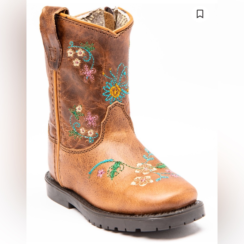 BOOT BARN SHYANNE TODDLER GIRLS FLORAL WESTERN BOOTS SQUARE TOE